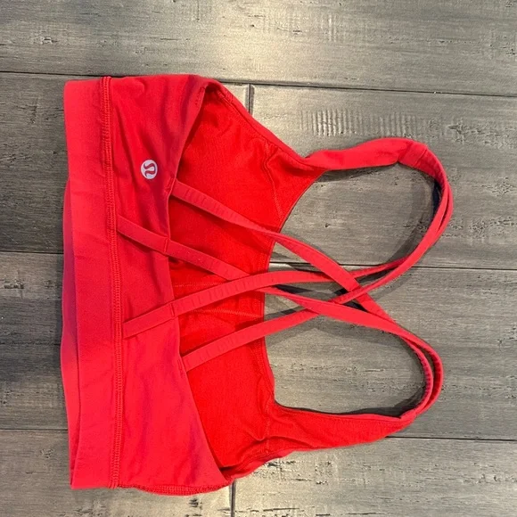 Lululemon Athletica Bold Red Strappy Bra - Picture 2 of 2